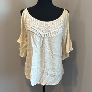 White Cold Shoulder Shirt